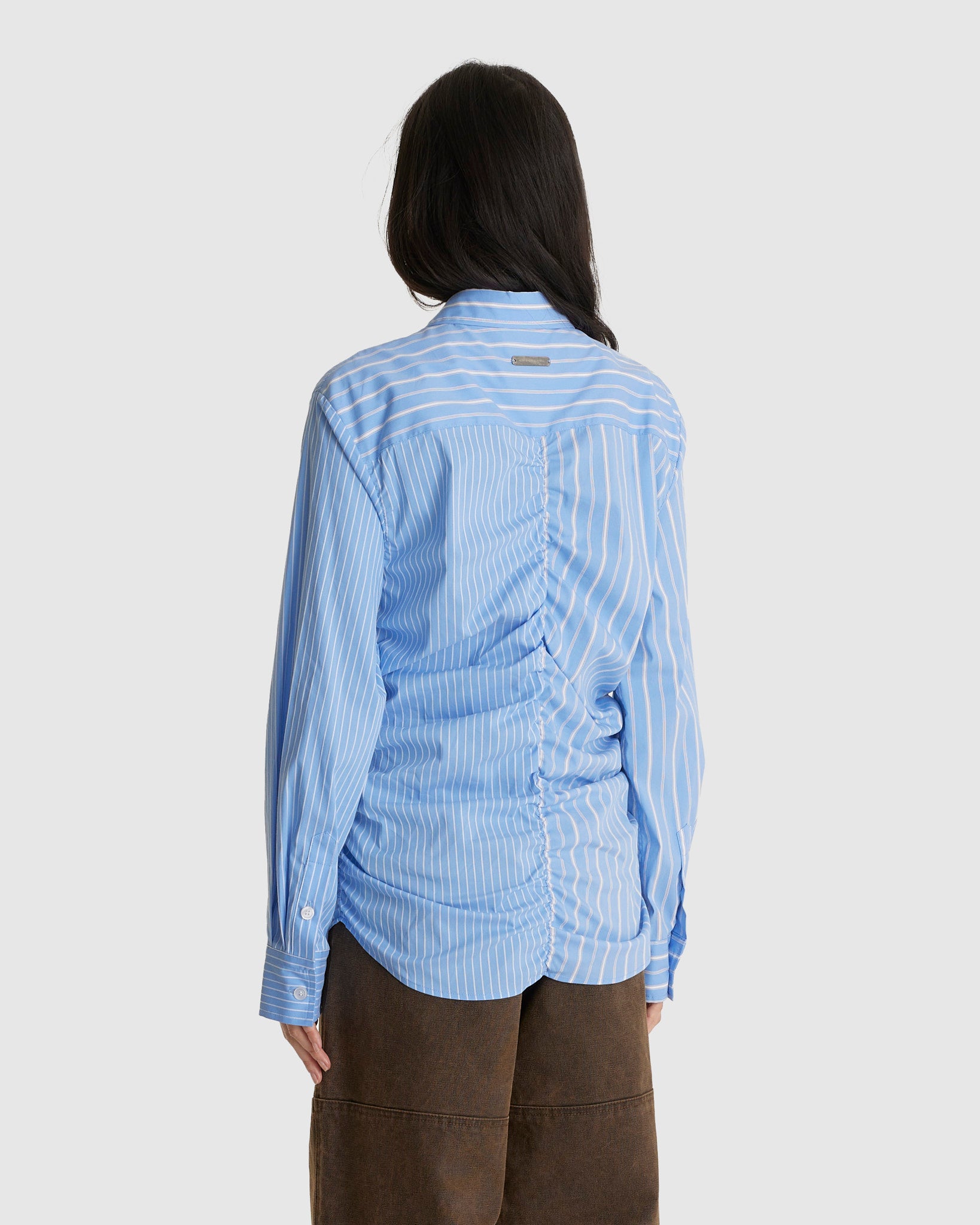 Stripe Shirring Shirt