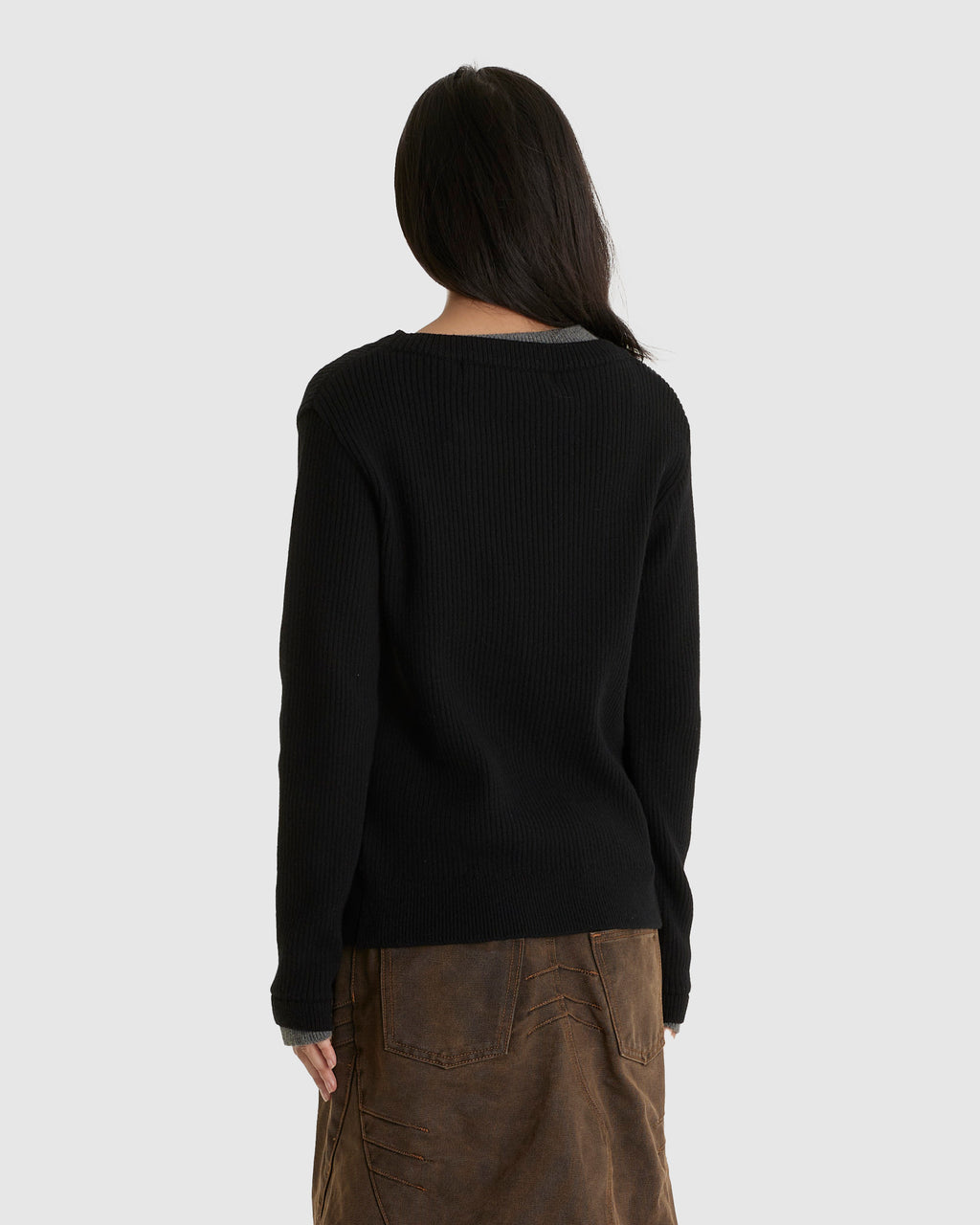 Button Slim Knit Cardigan