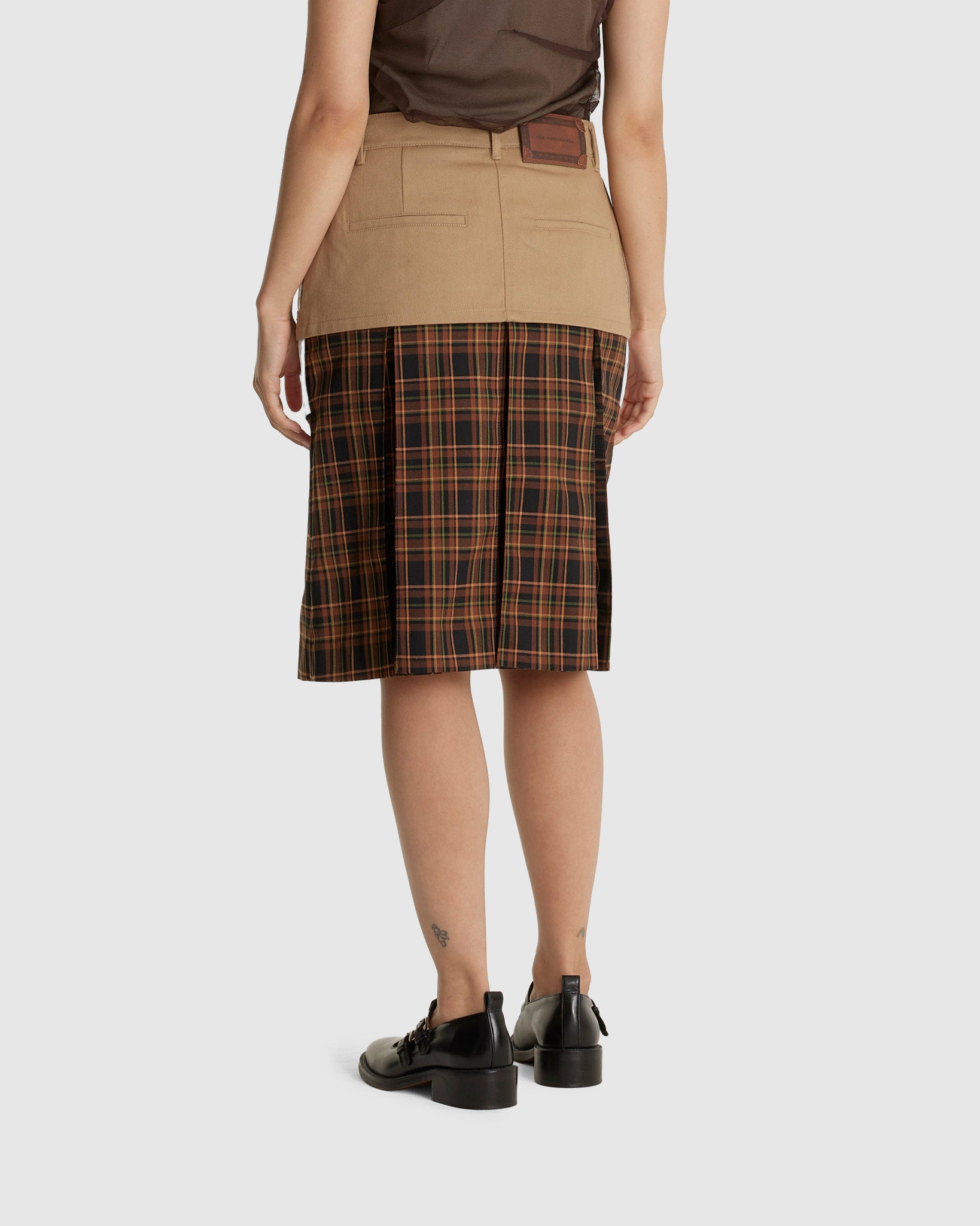 Double Layered Pleats Skirt