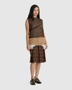 Double Layered Pleats Skirt