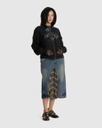 Lace Layered Zip Up Hoodie