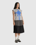 Low-rise Patch Pleated Skirt