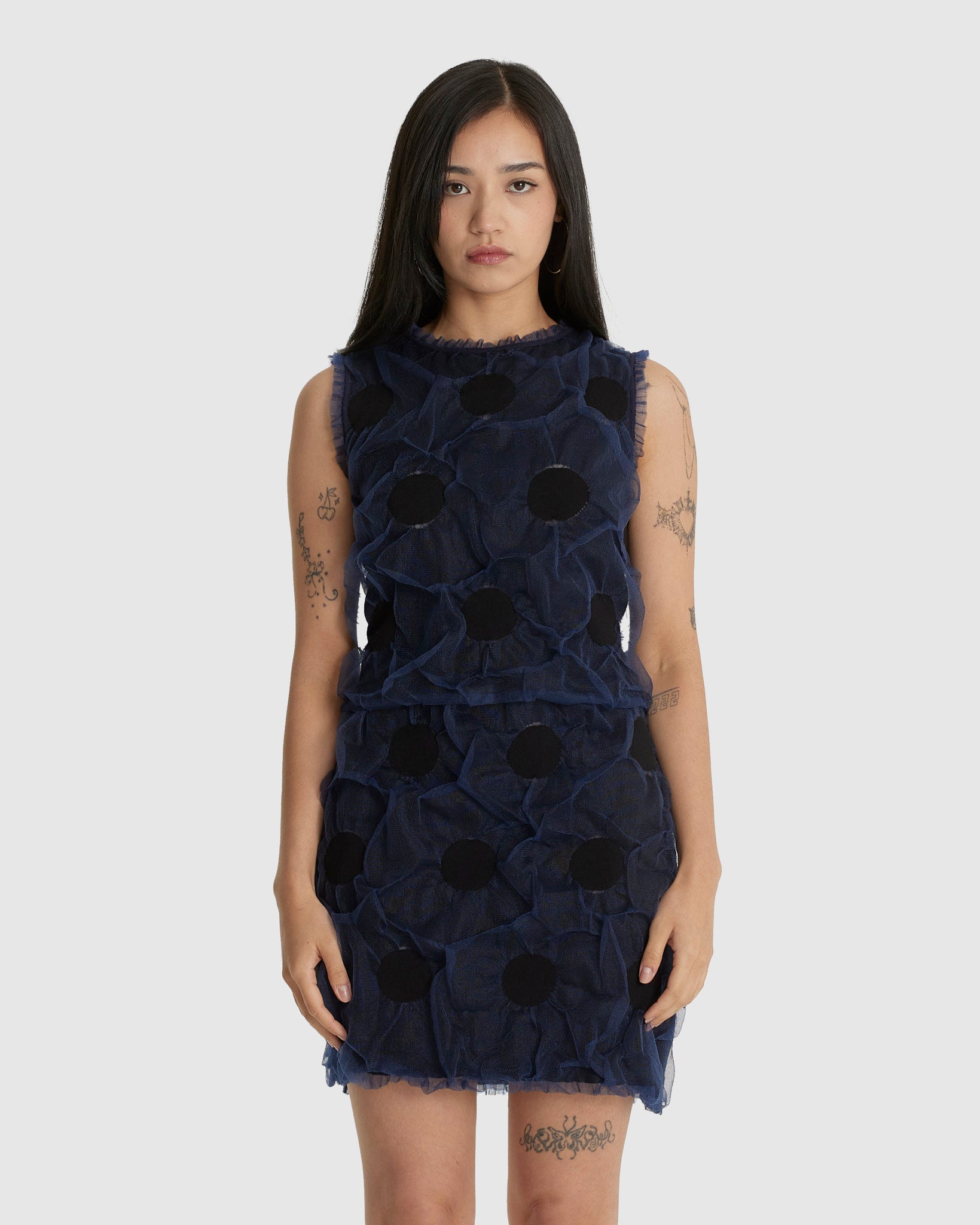 Polka Dot Bubble Gum Knit Top