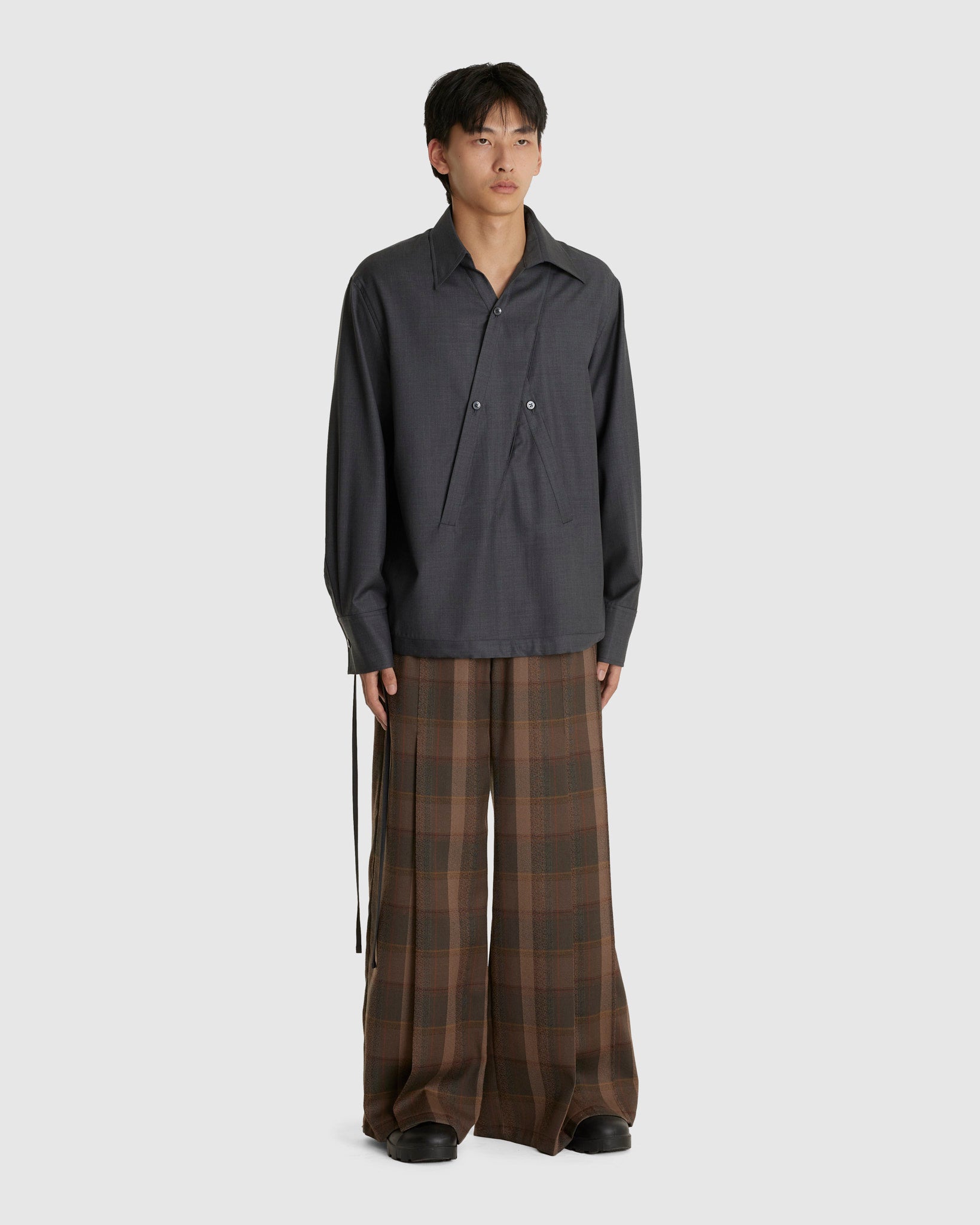 Belted Large Pleat Trousers