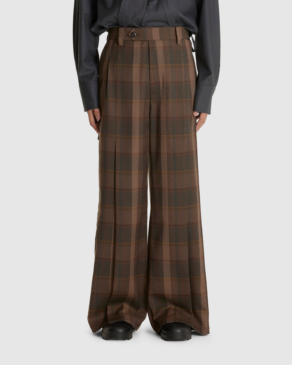 Belted Large Pleat Trousers
