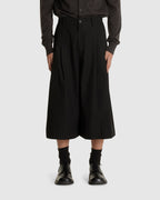 Wide Bermuda Pants Black