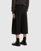Wide Bermuda Pants Black