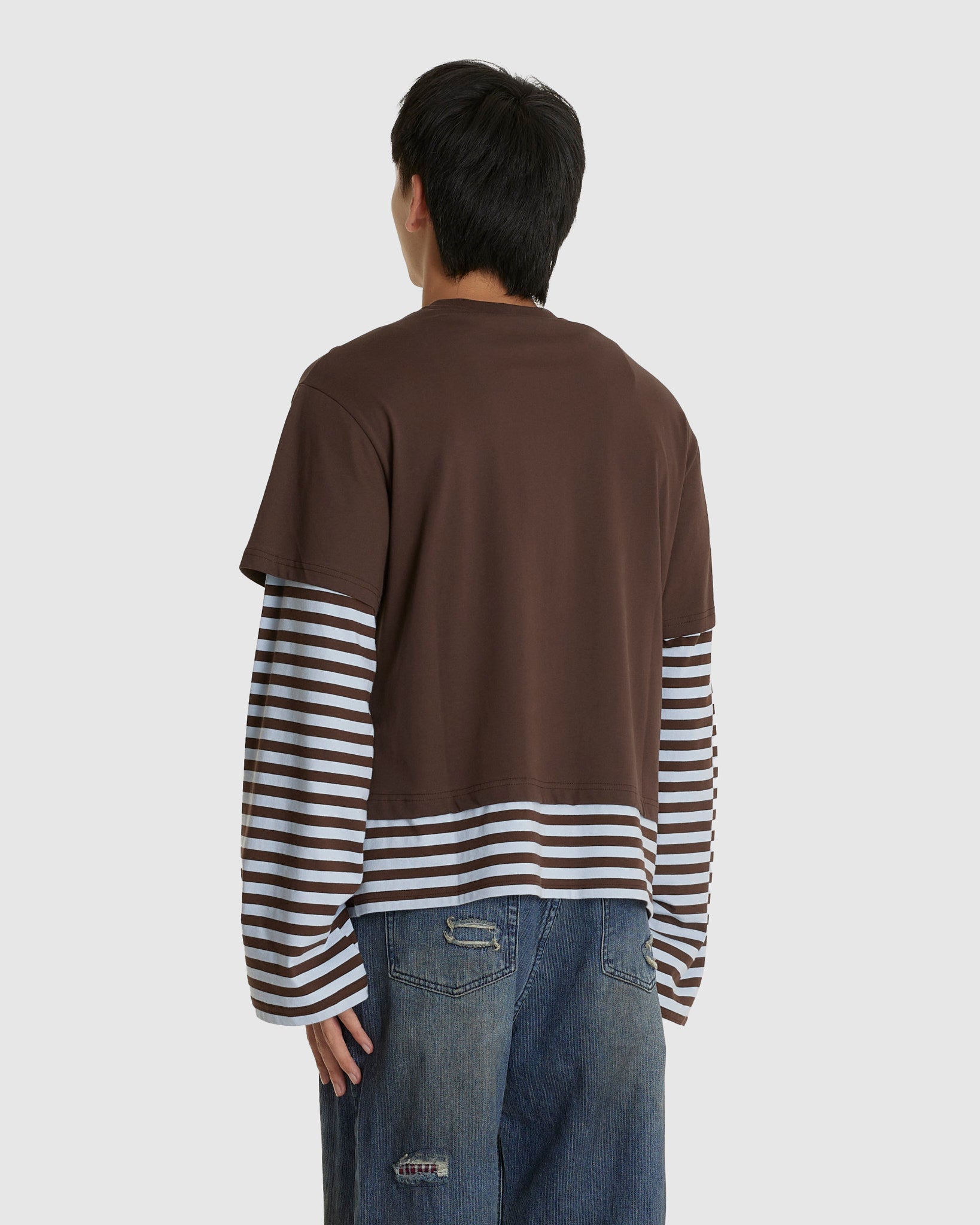 Long Sleeve 2- In - 1 Tee Knit Patch