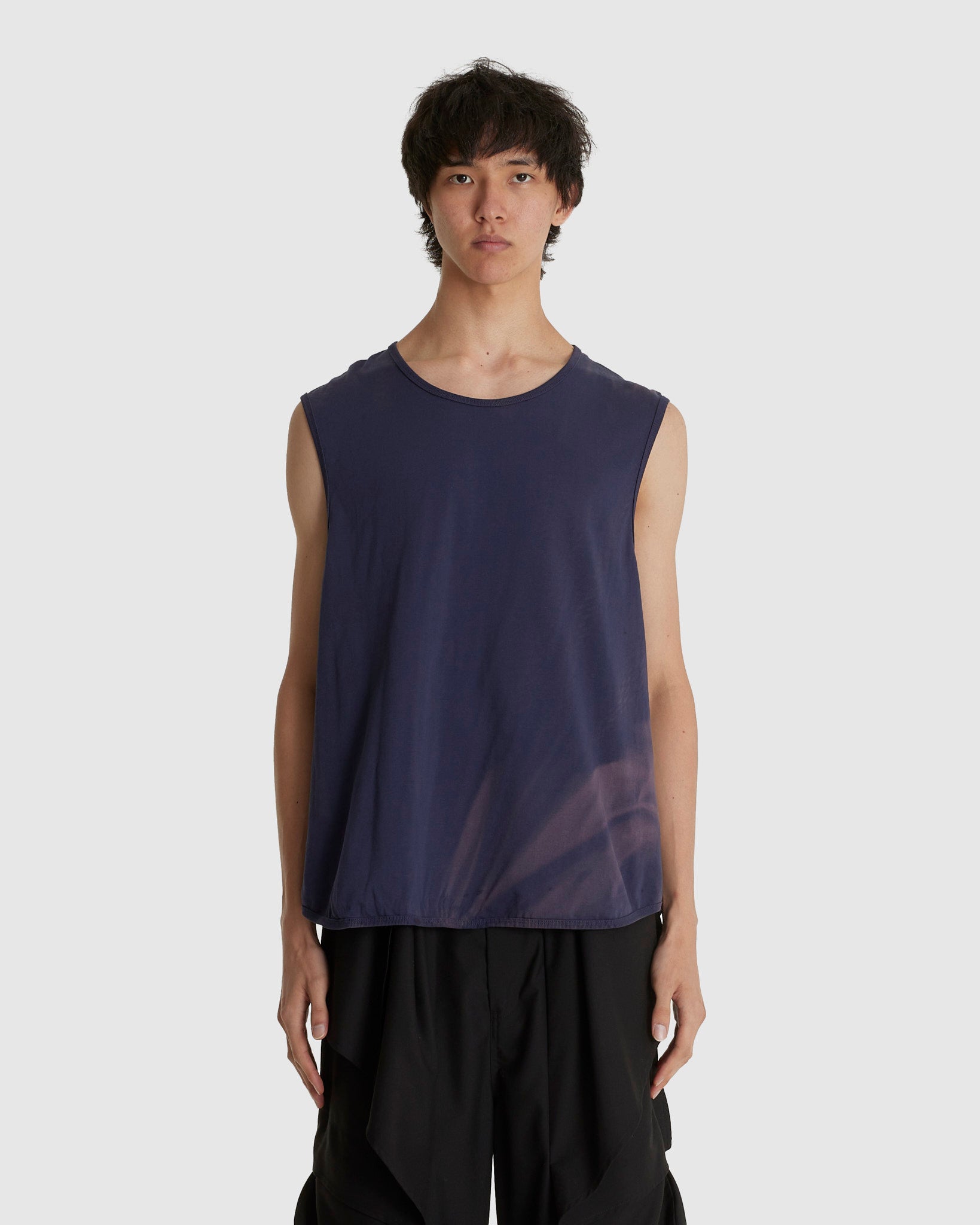 Sun-bleached Layered Net Hoodie Purple