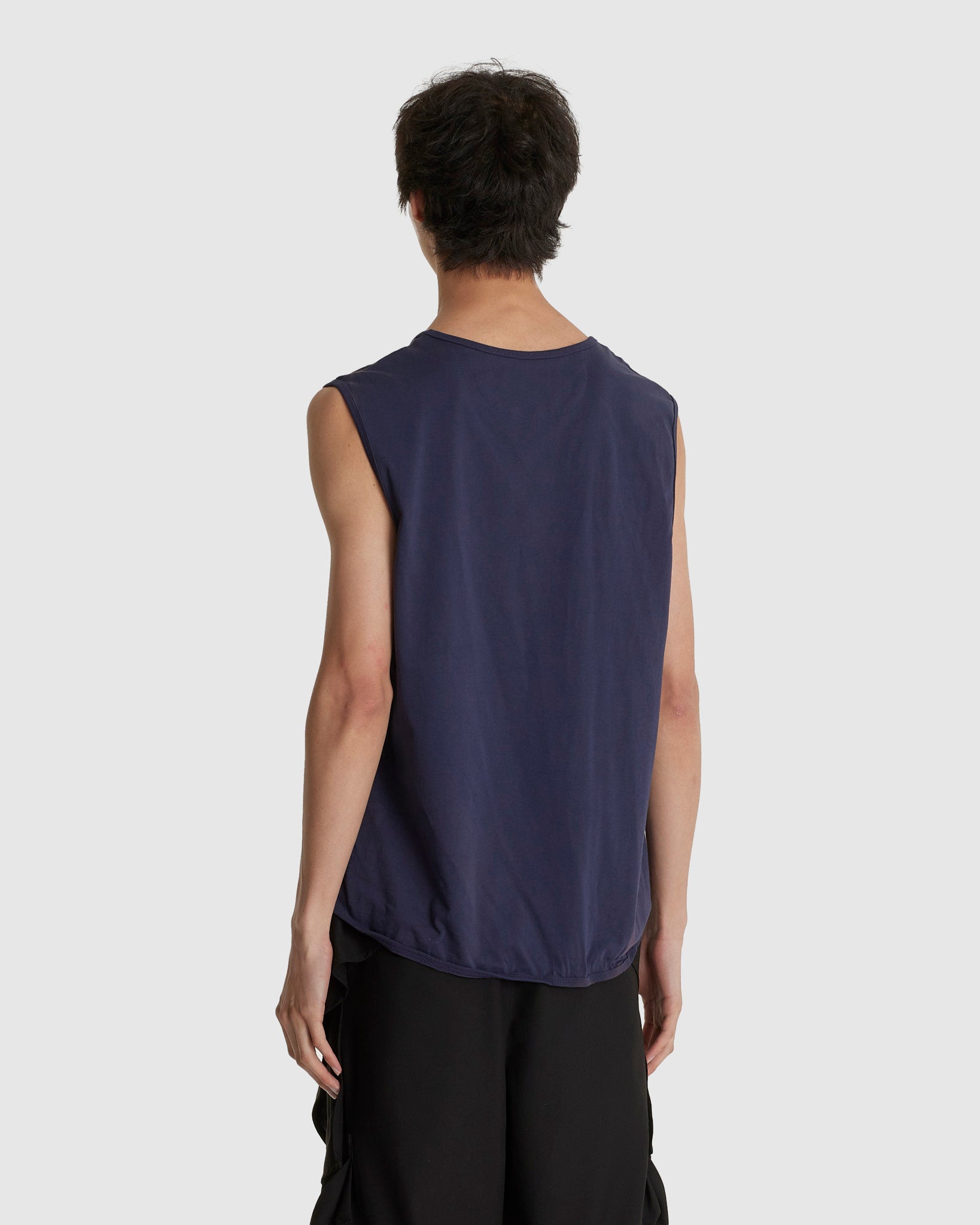 Sun-bleached Layered Net Hoodie Purple