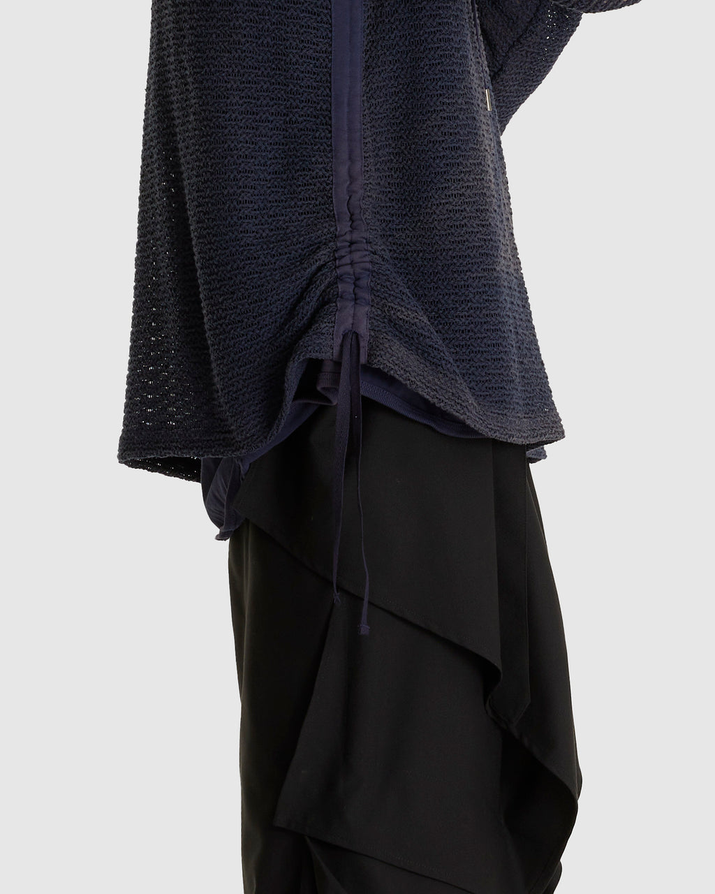 Sun-bleached Layered Net Hoodie Purple