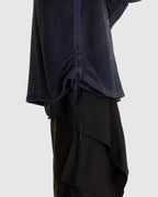 Sun-bleached Layered Net Hoodie Purple