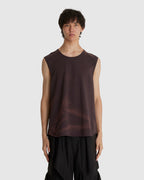 Sun-bleached Layered Net Hoodie Brown