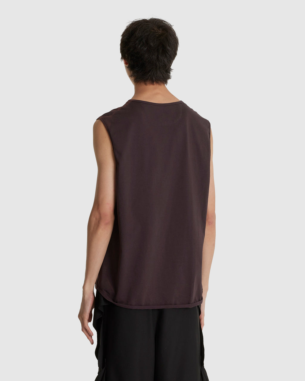 Sun-bleached Layered Net Hoodie Brown