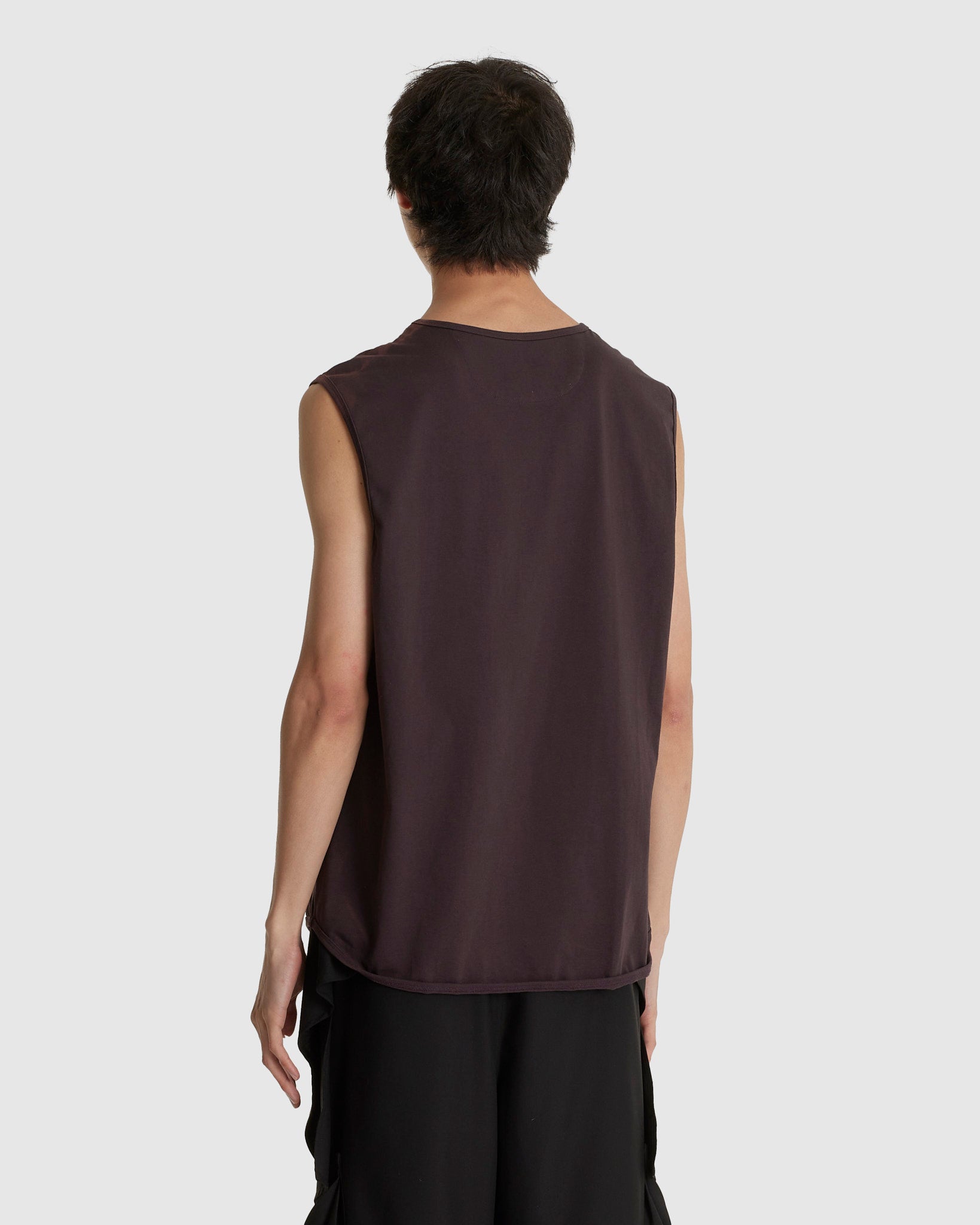 Sun-bleached Layered Net Hoodie Brown