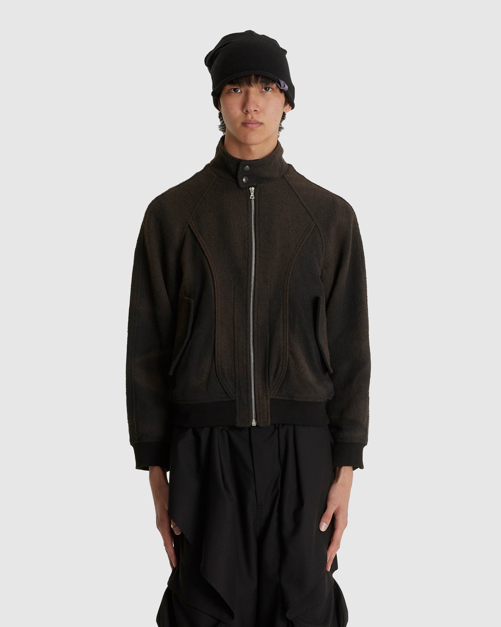 Sun-bleached High Neck Blouson