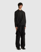 Sun-bleached Draped Shirt Black