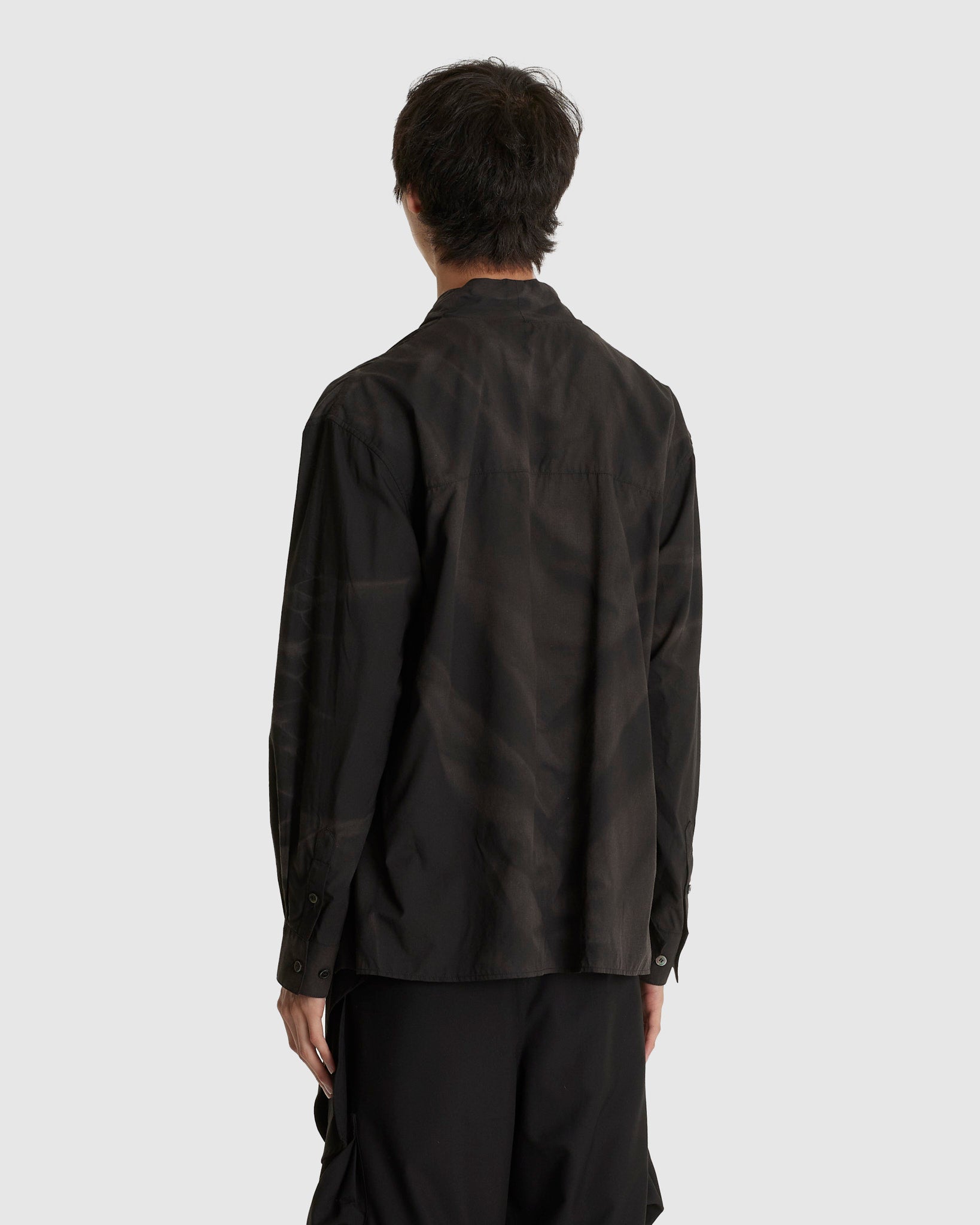 Sun-bleached Draped Shirt Black