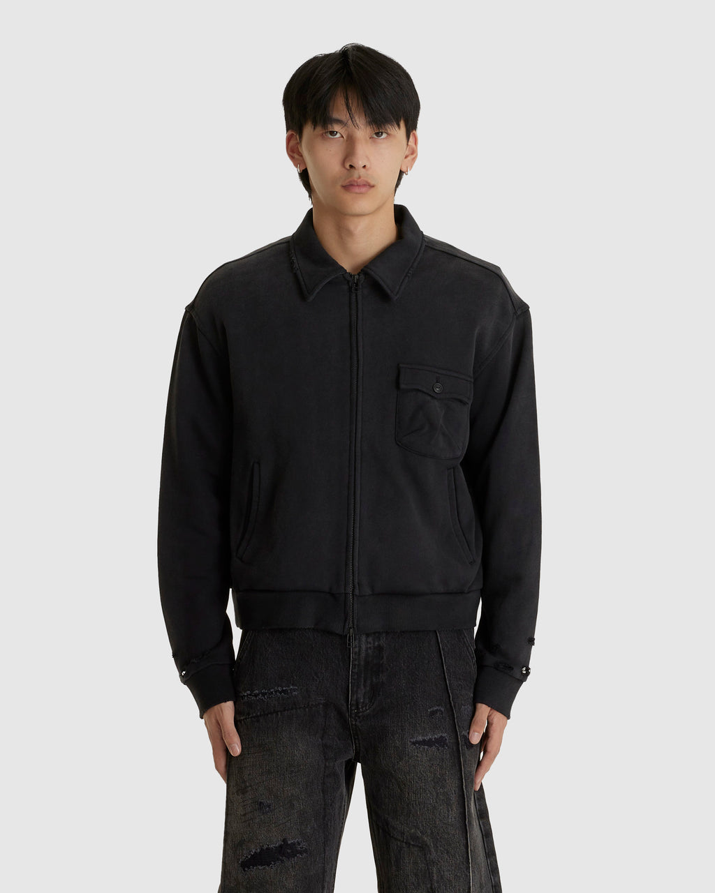 Aged Single Pocket JKT Black