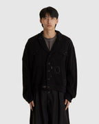 Destroyed Knit Work JKT Black