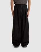 Button Draft Pants Black