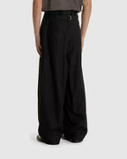 Button Draft Pants Black