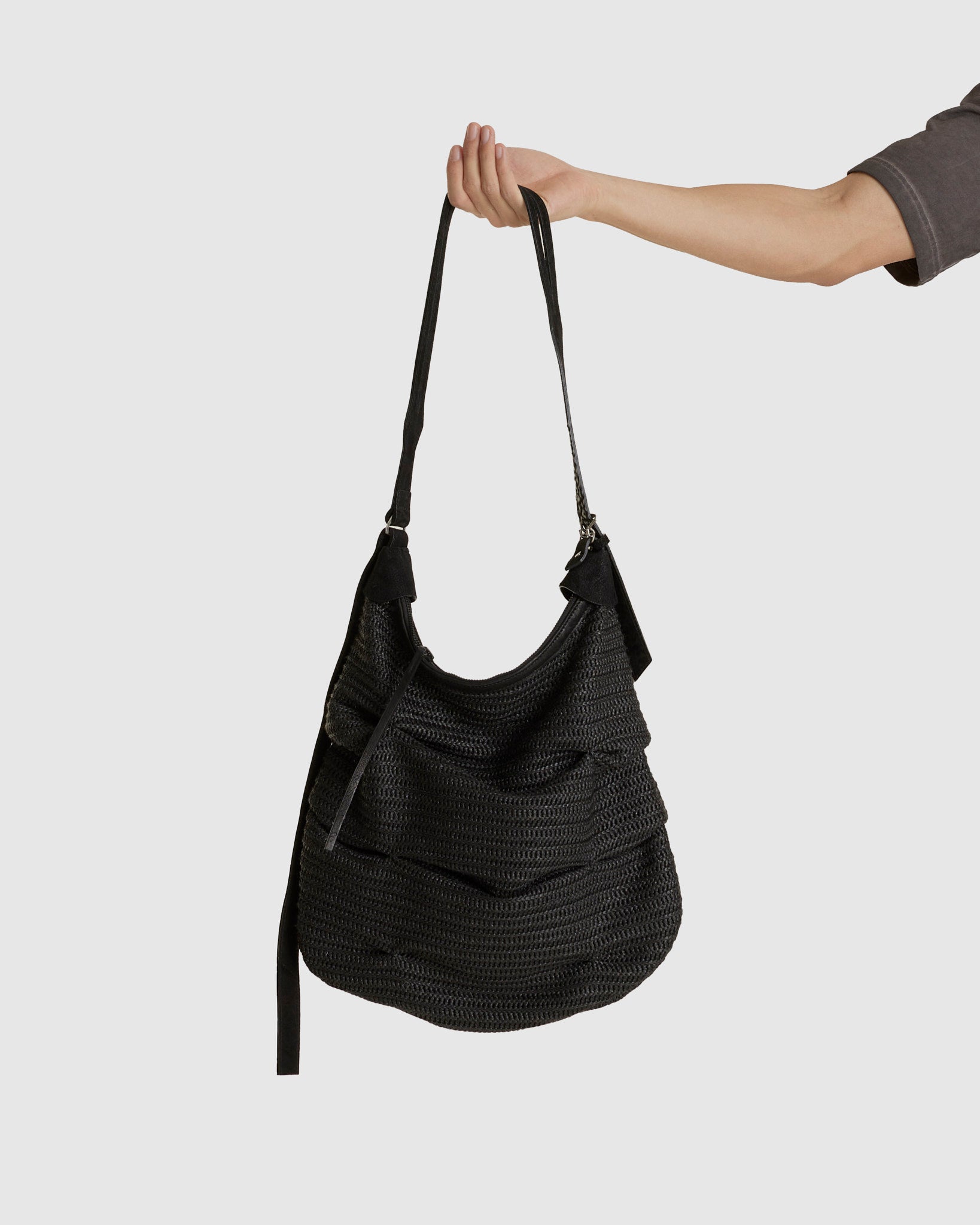 Raffia Bag (M) Black