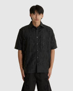 Layered Laser Slashed Shirt