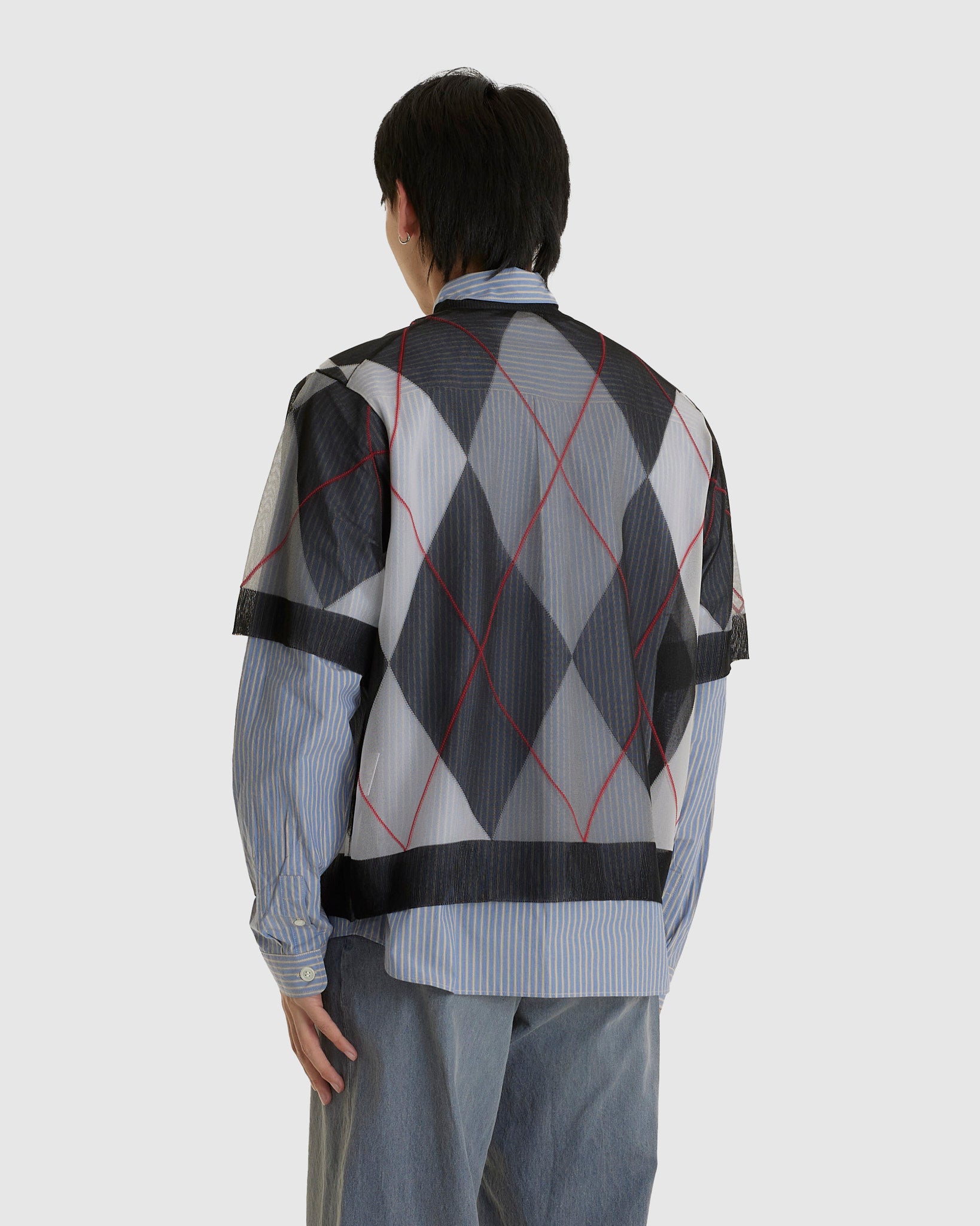 Sheer Argyle Top