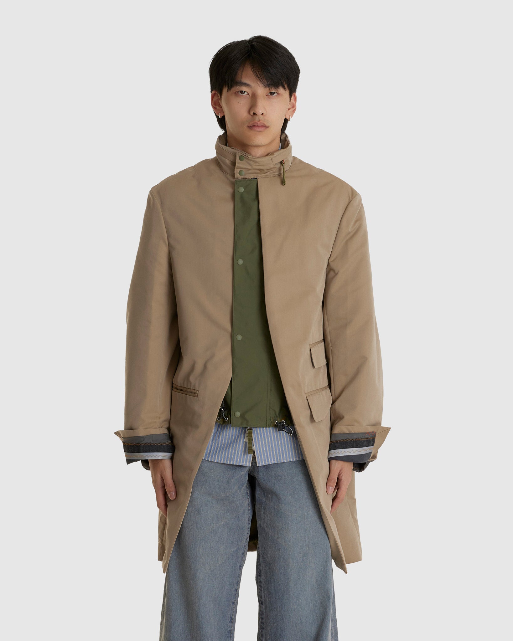 Layered Coat Beige/Khaki