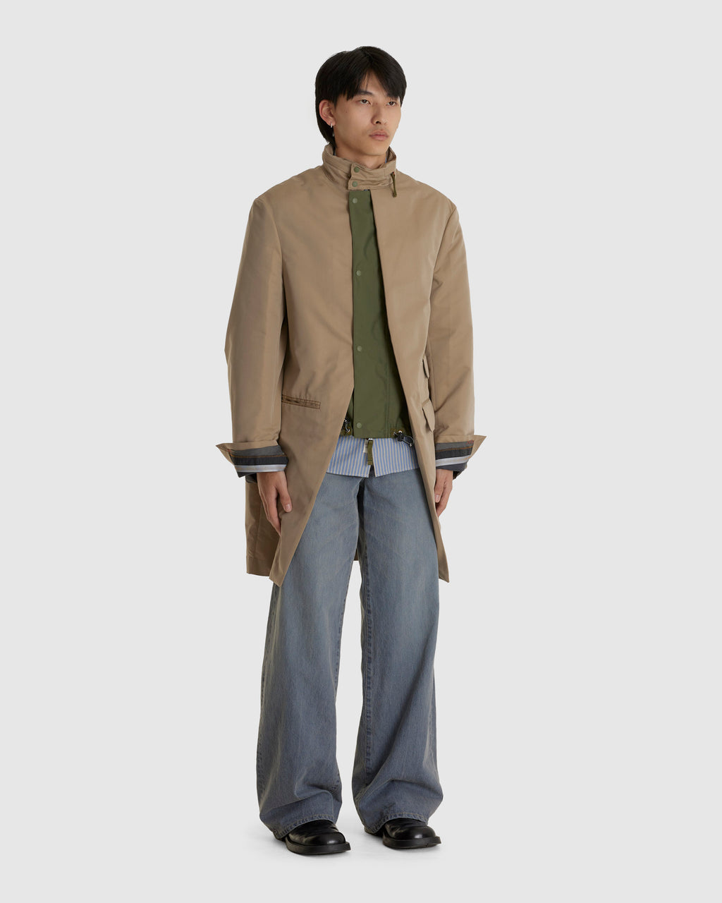 Layered Coat Beige/Khaki
