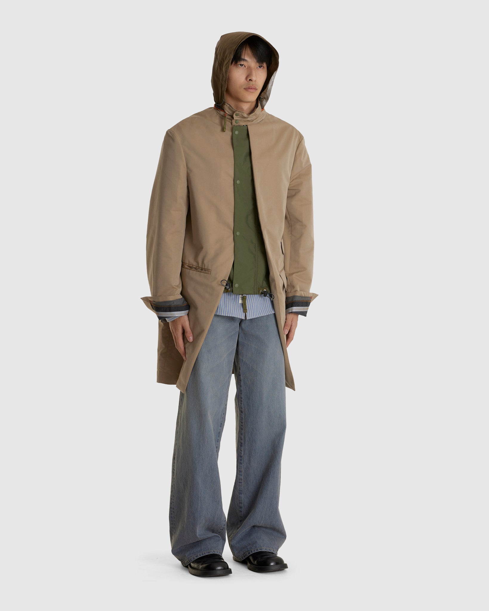 Layered Coat Beige/Khaki