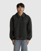 Stripe Hooded Padded jacket