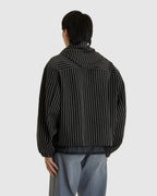 Stripe Hooded Padded jacket
