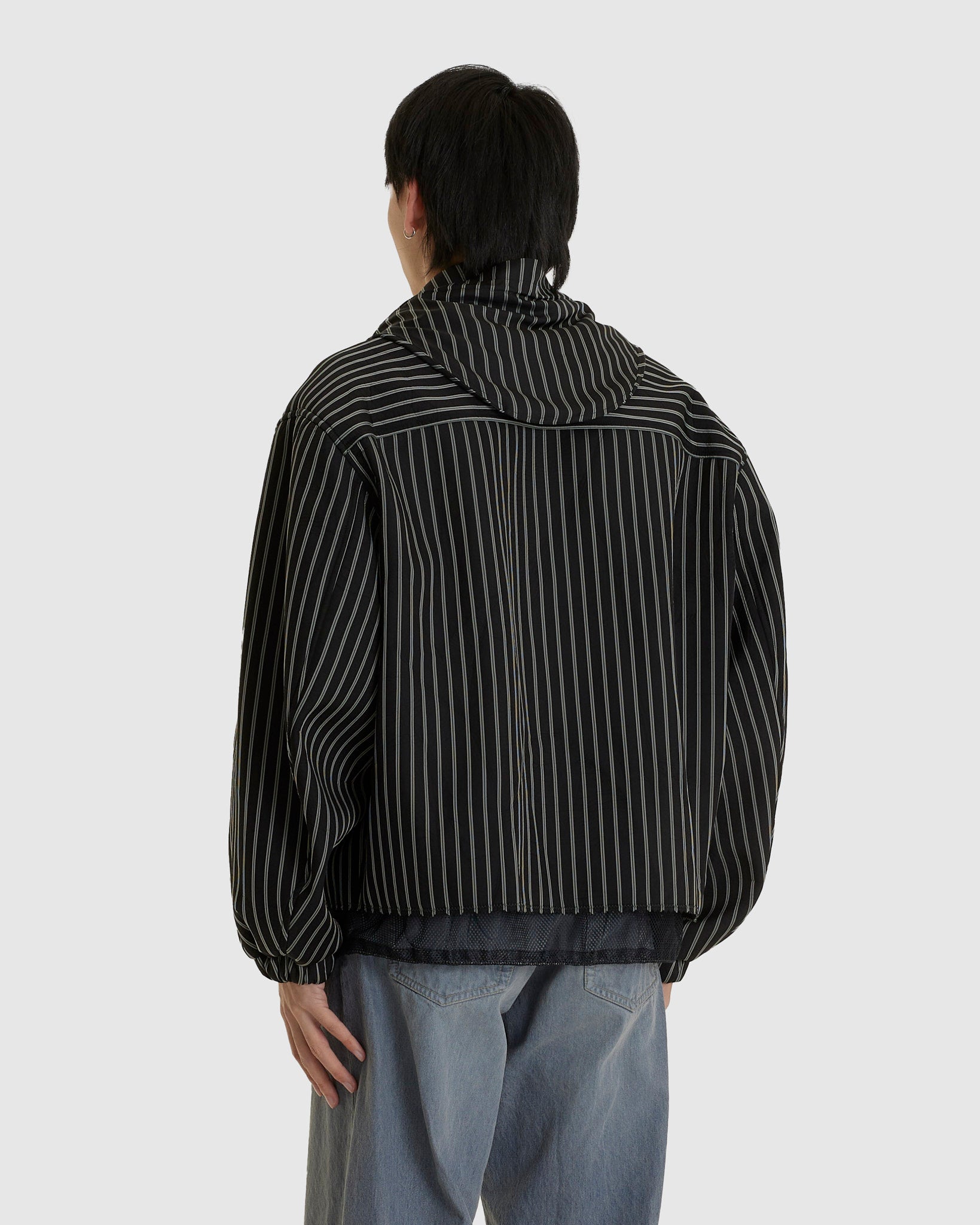 Stripe Hooded Padded jacket
