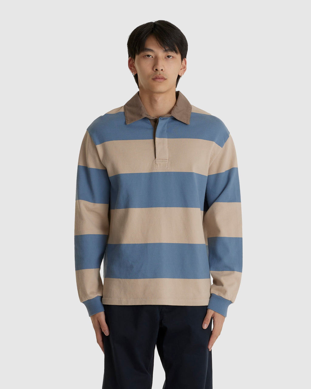 Rugby Polo 1.0 Blue Sand Stripe