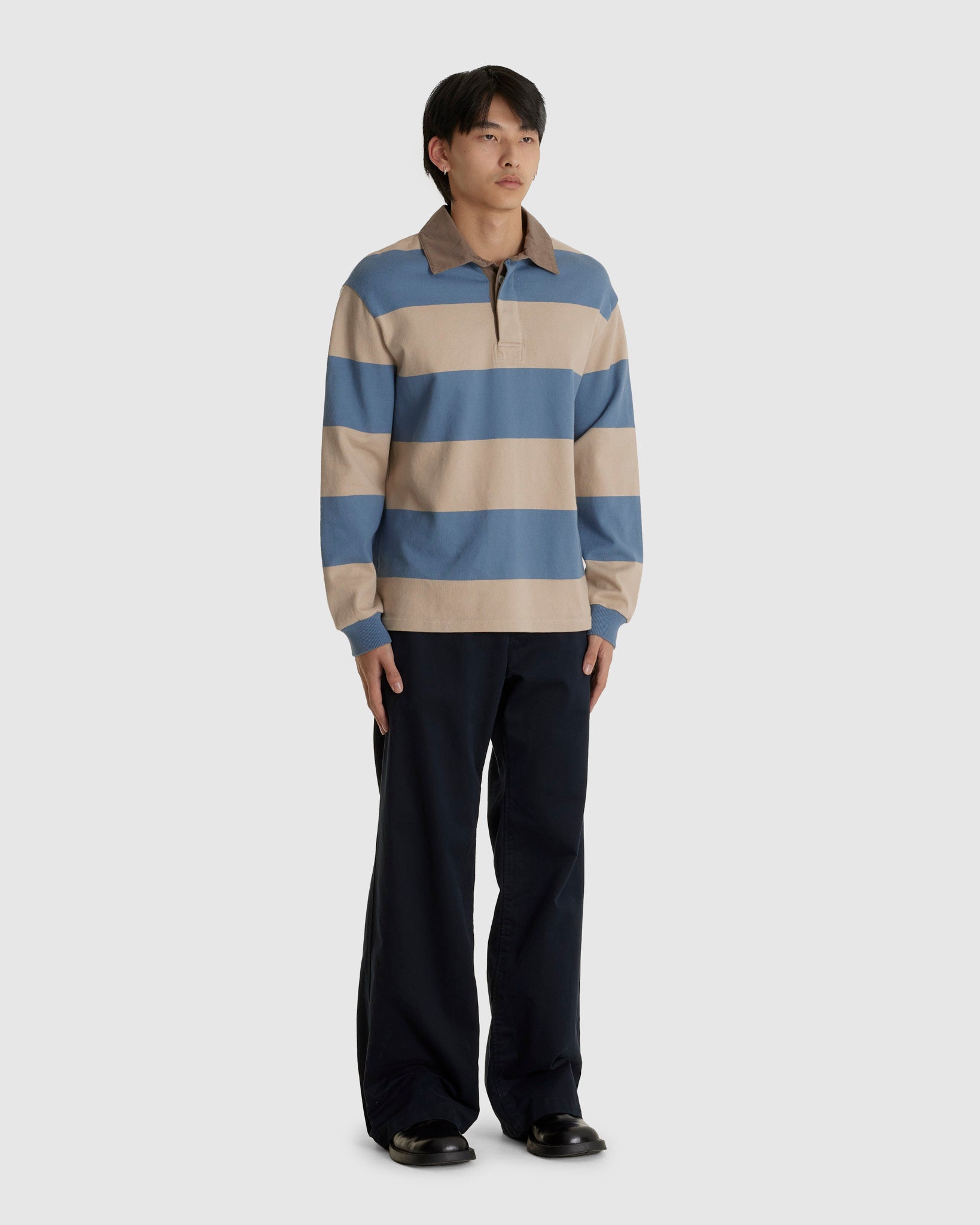 Rugby Polo 1.0 Blue Sand Stripe