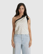 Polka Dot Scarf Top