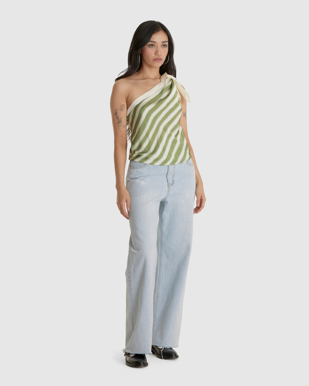 Stripe Scarf Top
