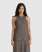 No. 73 Linen Bias Cut Top