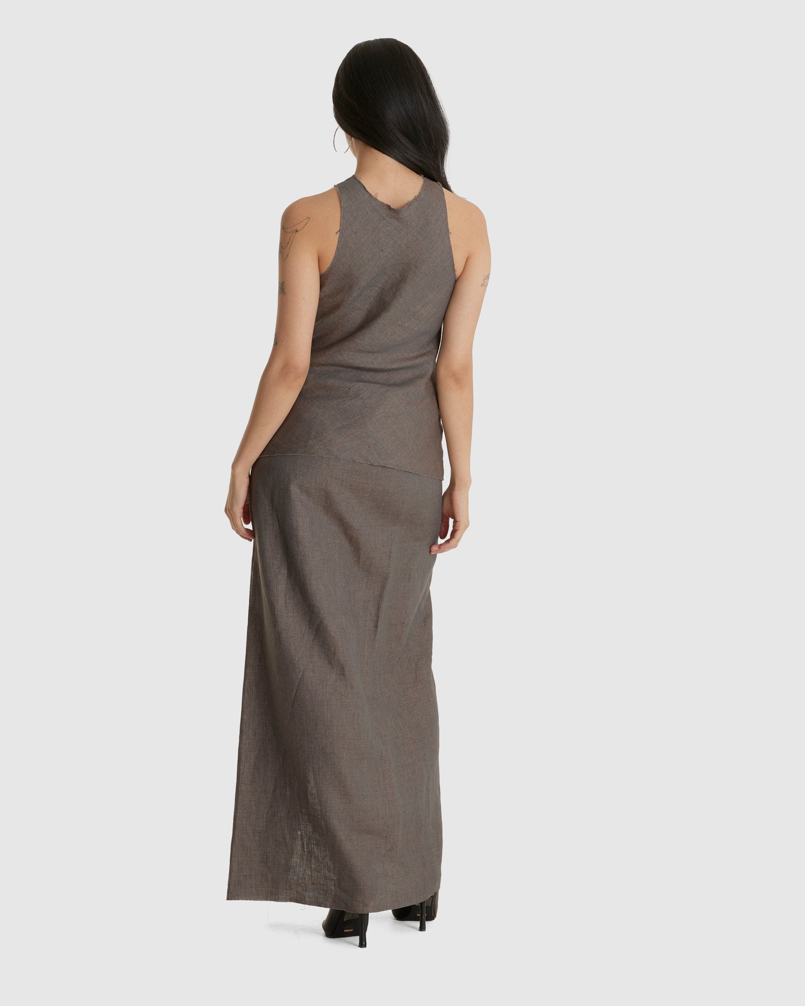 No. 73 Linen Bias Cut Top
