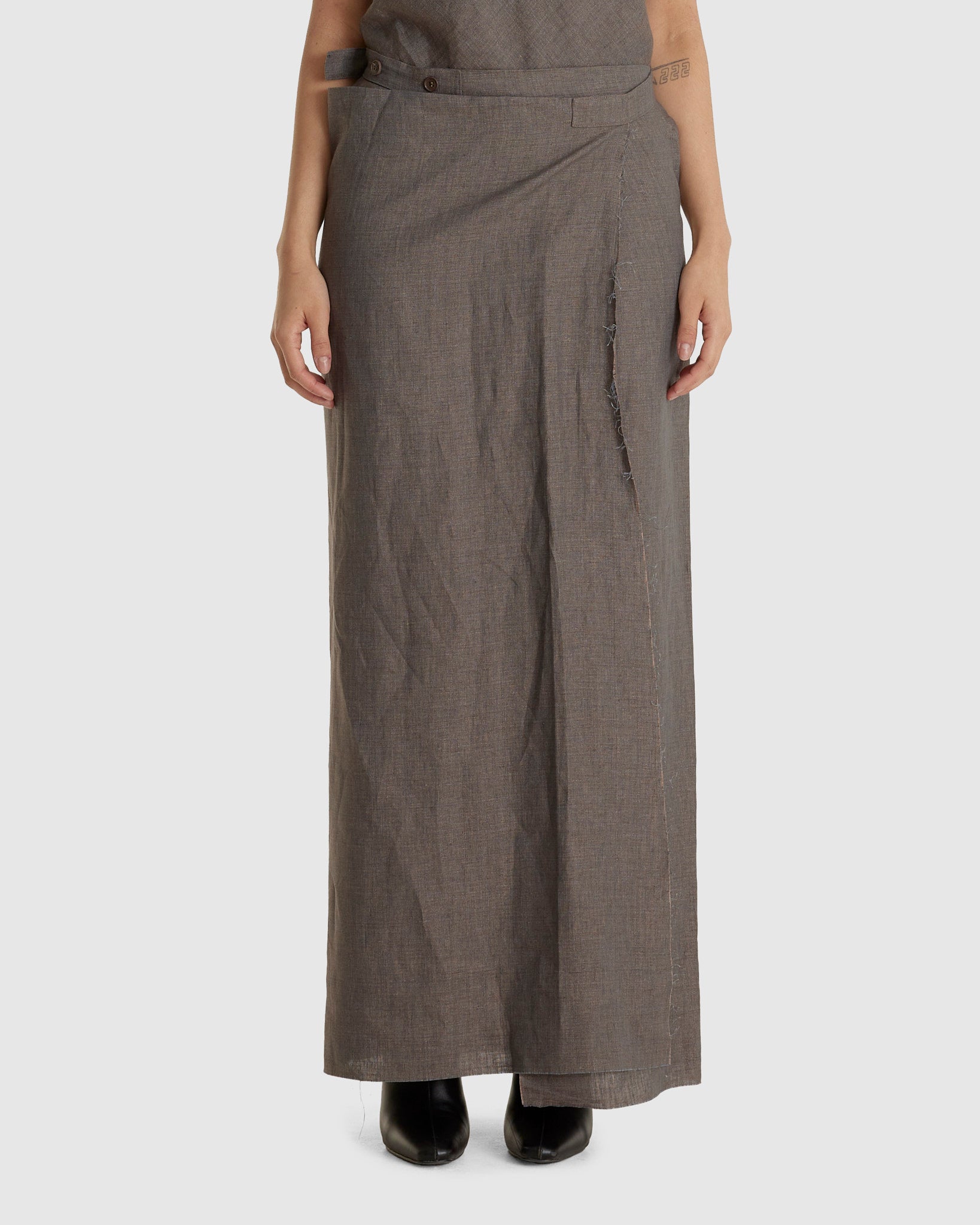 No. 304 Linen Wrap Skirt