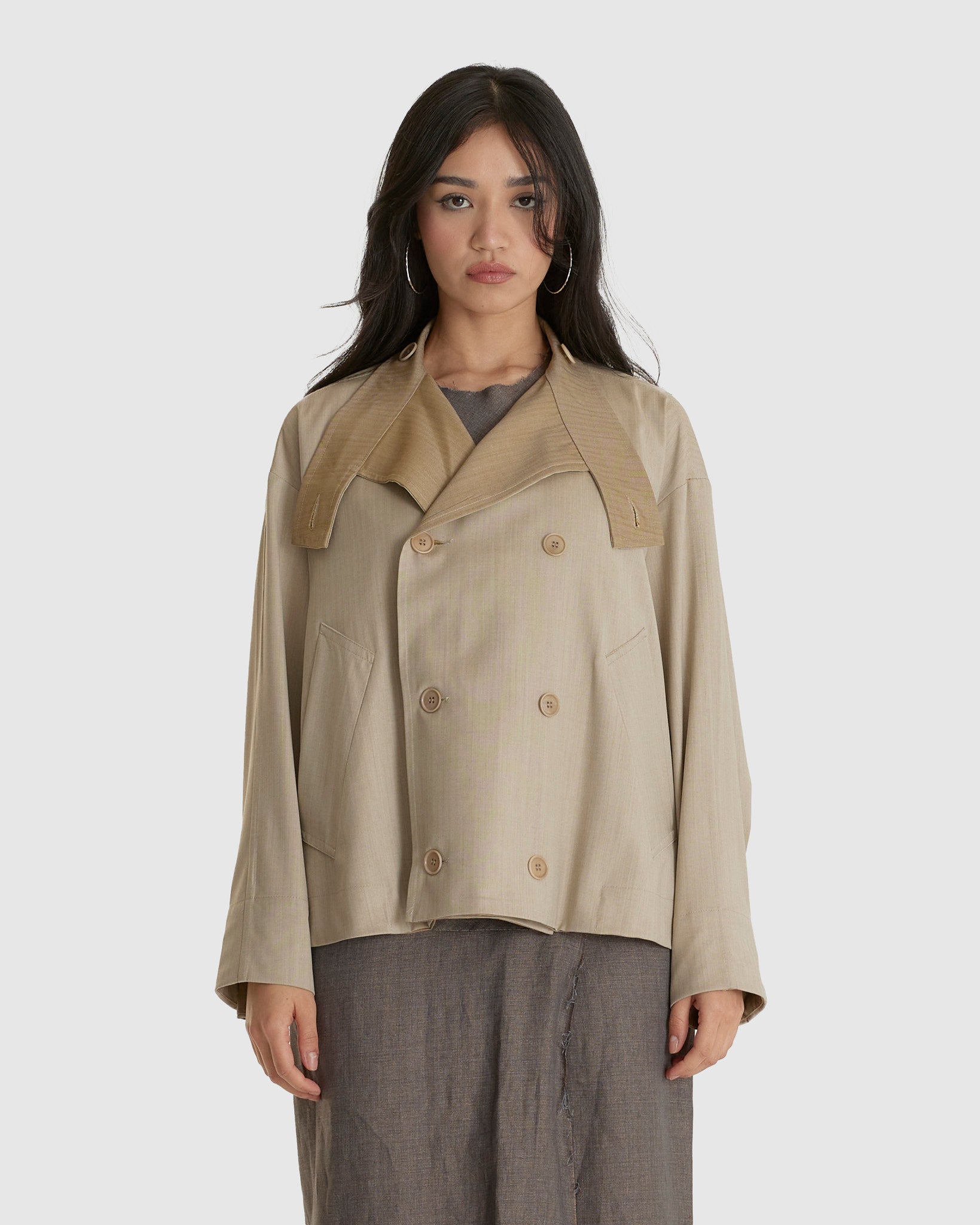 No. 286 Rainsystem Wool Cropped Jacket