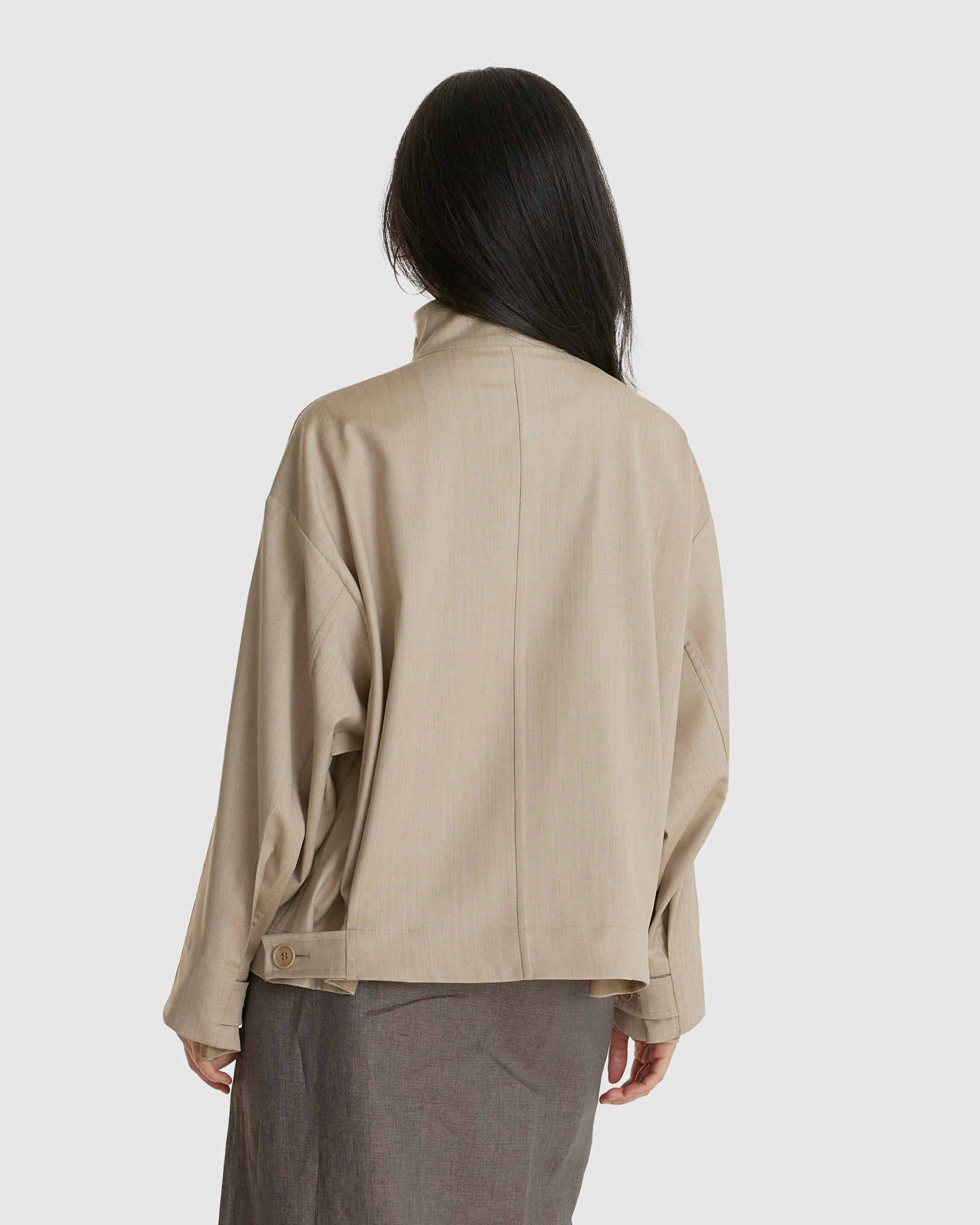 No. 286 Rainsystem Wool Cropped Jacket