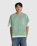Big Tee Green/White Stripe