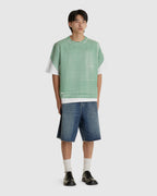 Big Tee Green/White Stripe