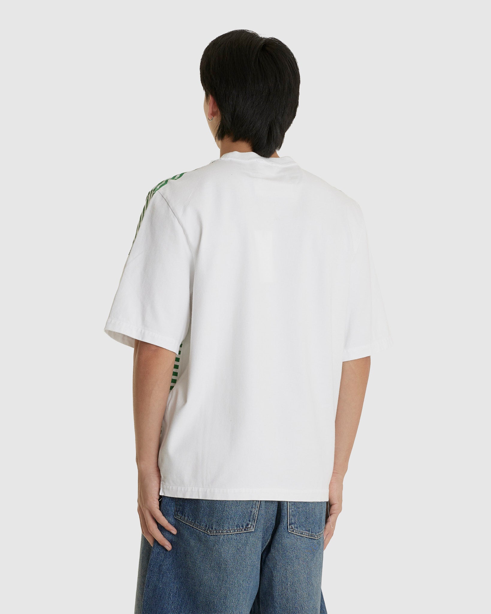 Big Tee Green/White Stripe