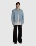 Fitted Zip Jacket Blue/Grey/White Check