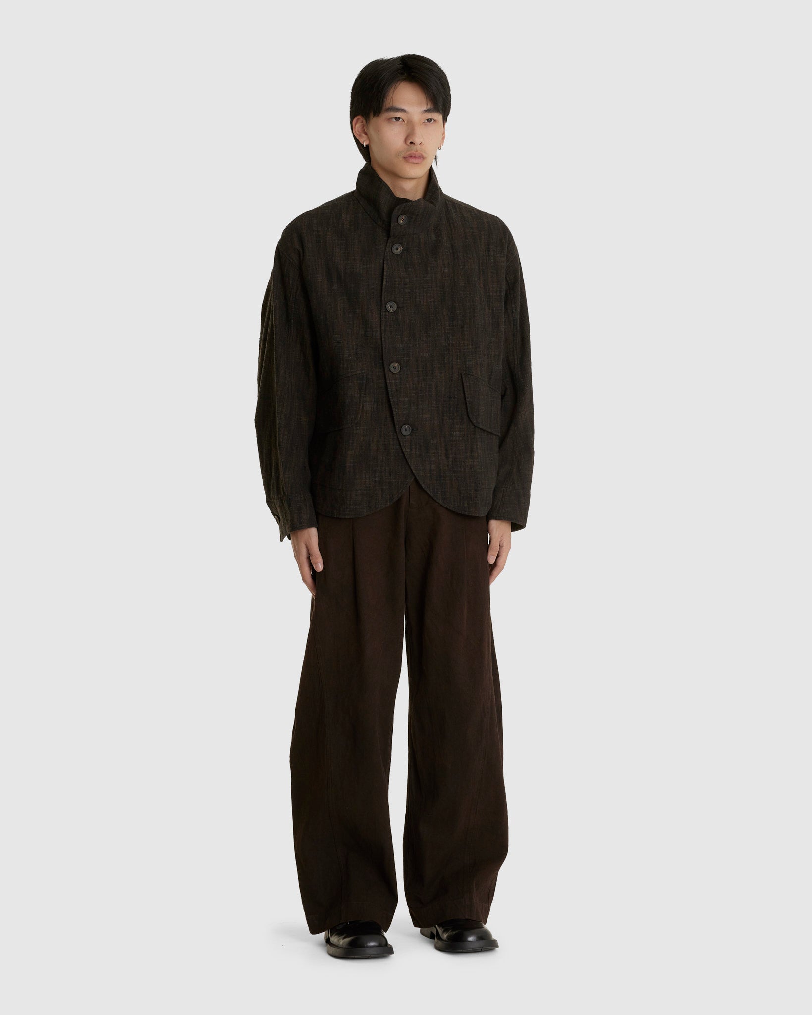 Double-Pleated Vase Pants