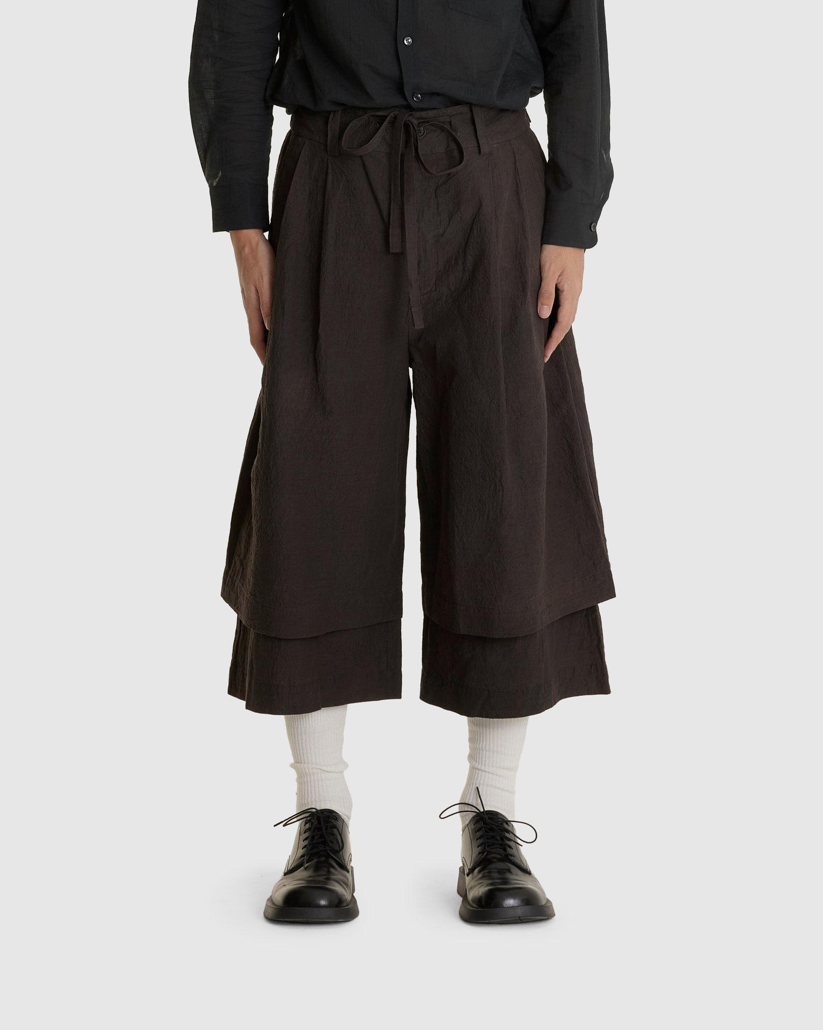 Double Layers Cropped Pants